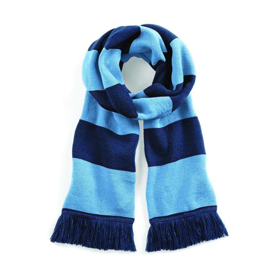 Sjaal blauw met lichtblauw 182 cm