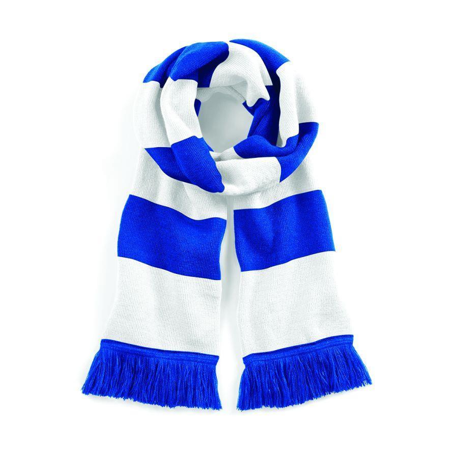Sjaal blauw met wit 182 cm