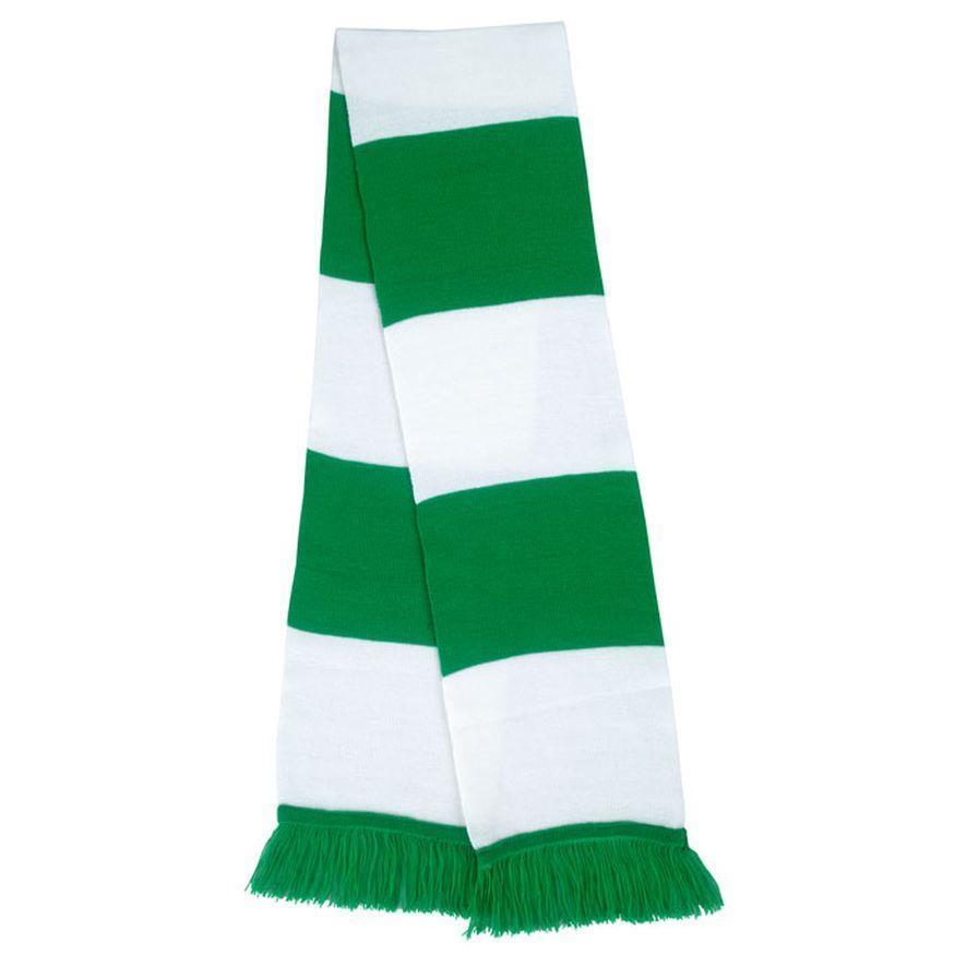 Sjaal groen met wit 140 cm