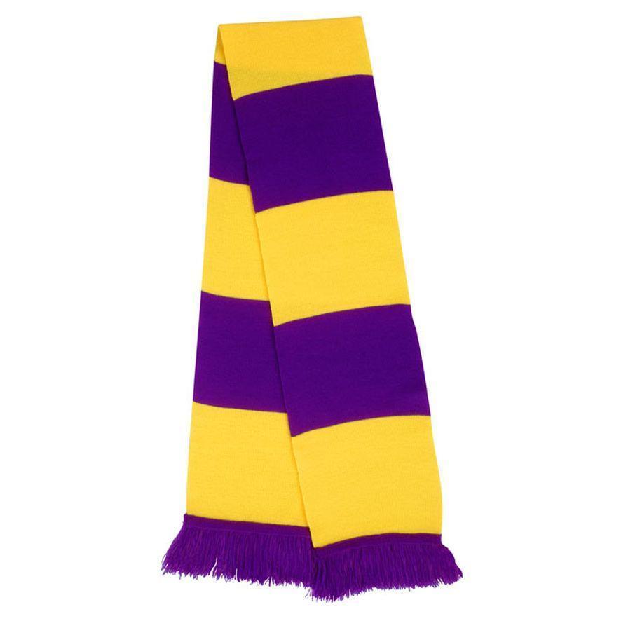Sjaal paars met geel 140 cm Carnaval Pezerikkengat