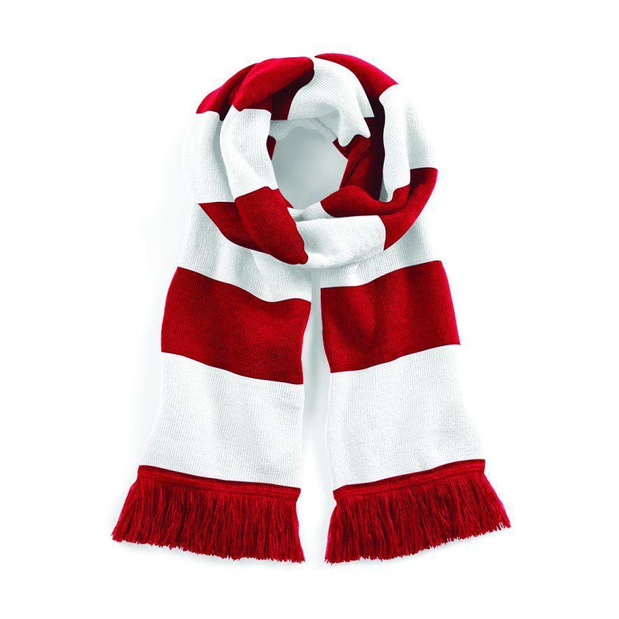 Sjaal rood met wit 182 cm