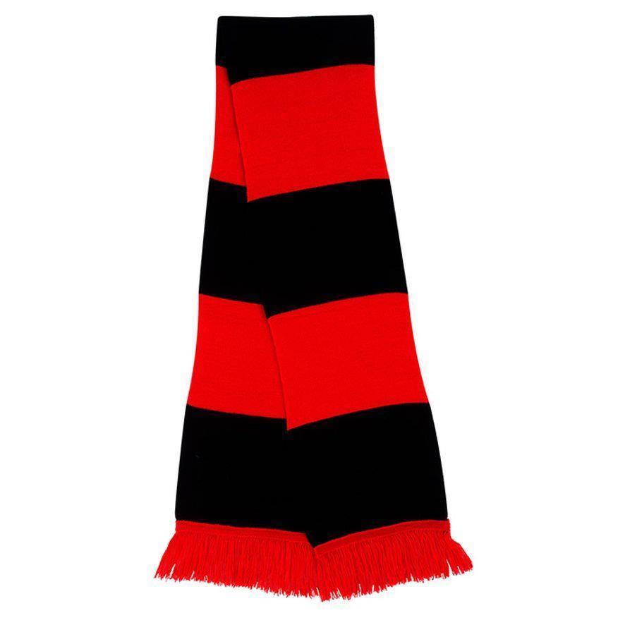 Sjaal rood met zwart 140 cm