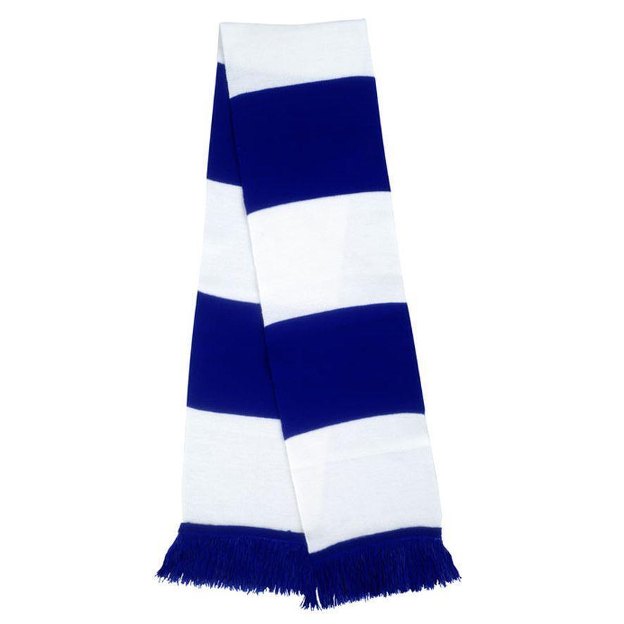 Sjaal wit met blauw 140 cm