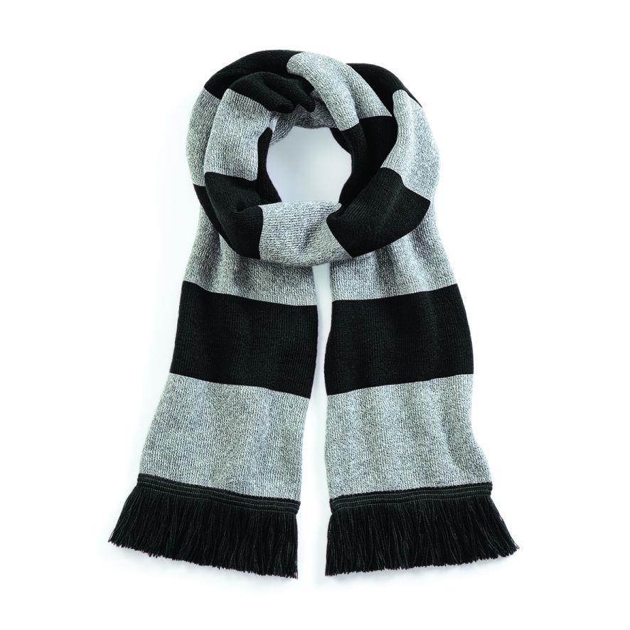 Sjaal zwart met grijs 182 cm