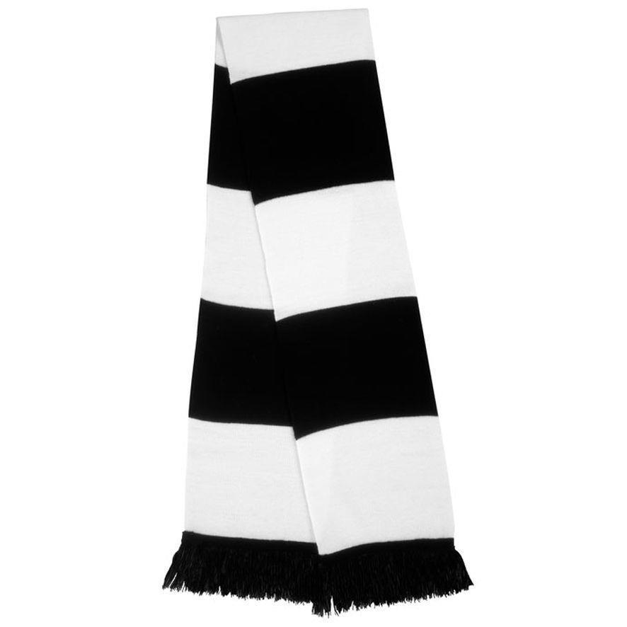 Sjaal zwart met wit 140 cm