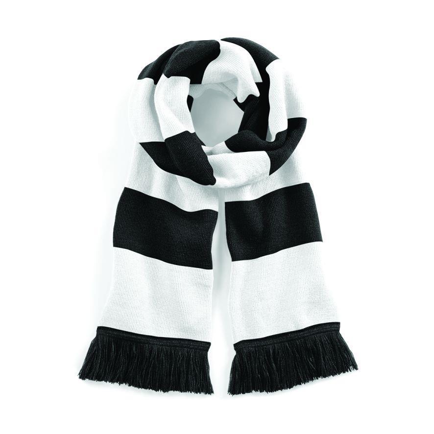 Sjaal zwart met wit 182 cm