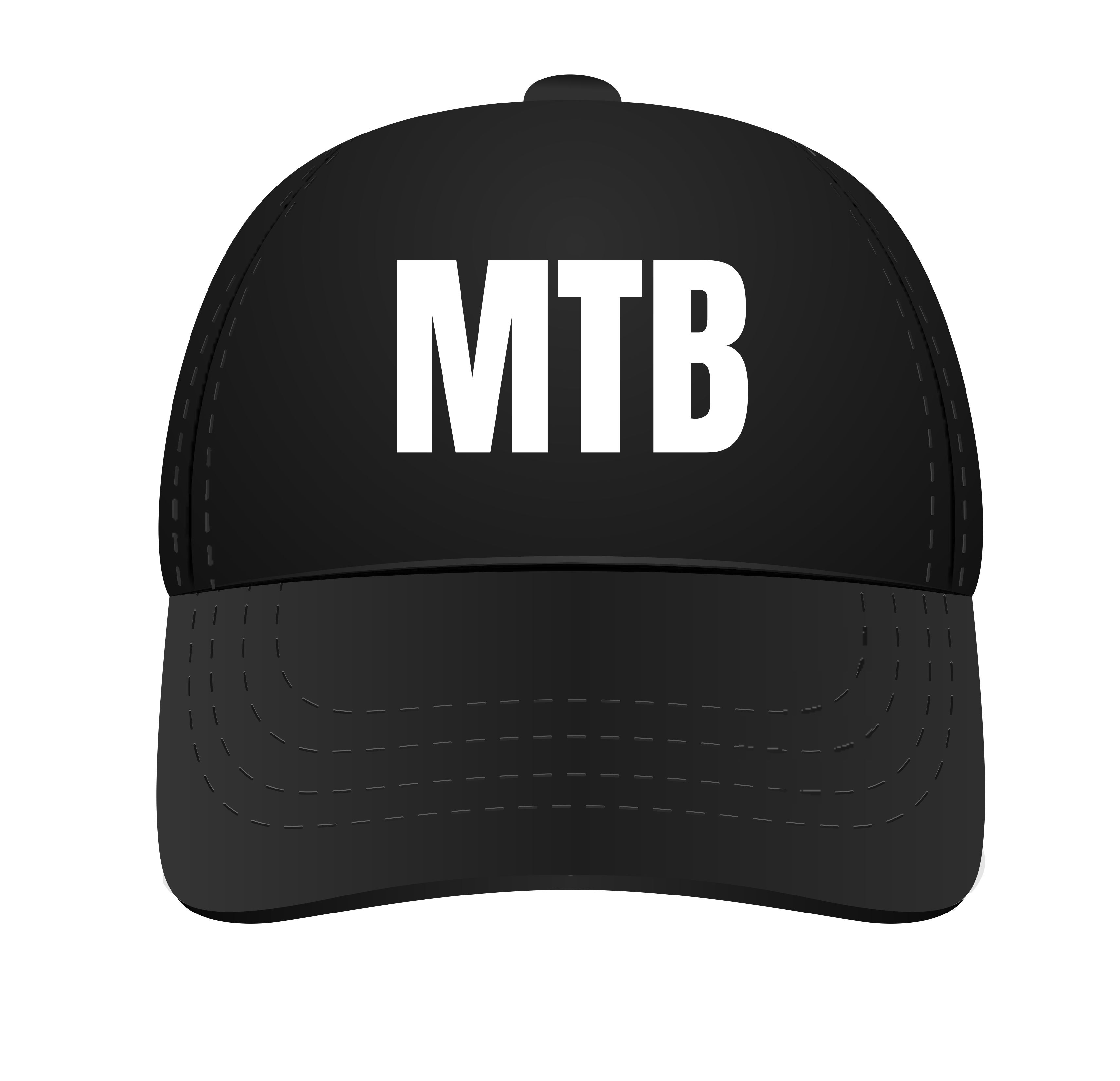 zwart petje met tekst MTB mountainbike