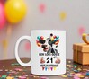 foto 2 Beker loei goeie verjaardag leeftijd 21 jaar met afbeelding koe