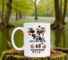 foto 2 Beker met tekst en print 68 jaar leeftijdsmok verjaardag