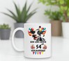 foto 2 Beker verjaardag full colour leeftijd 54 jaar met funny tekst en leuke print koe