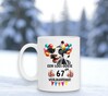 foto 2 Beker voor koffie of thee met leuke opdruk 67 jaar 