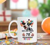 foto 2 Geschenk mok met tekst en print zeventig jaar verjaardag 