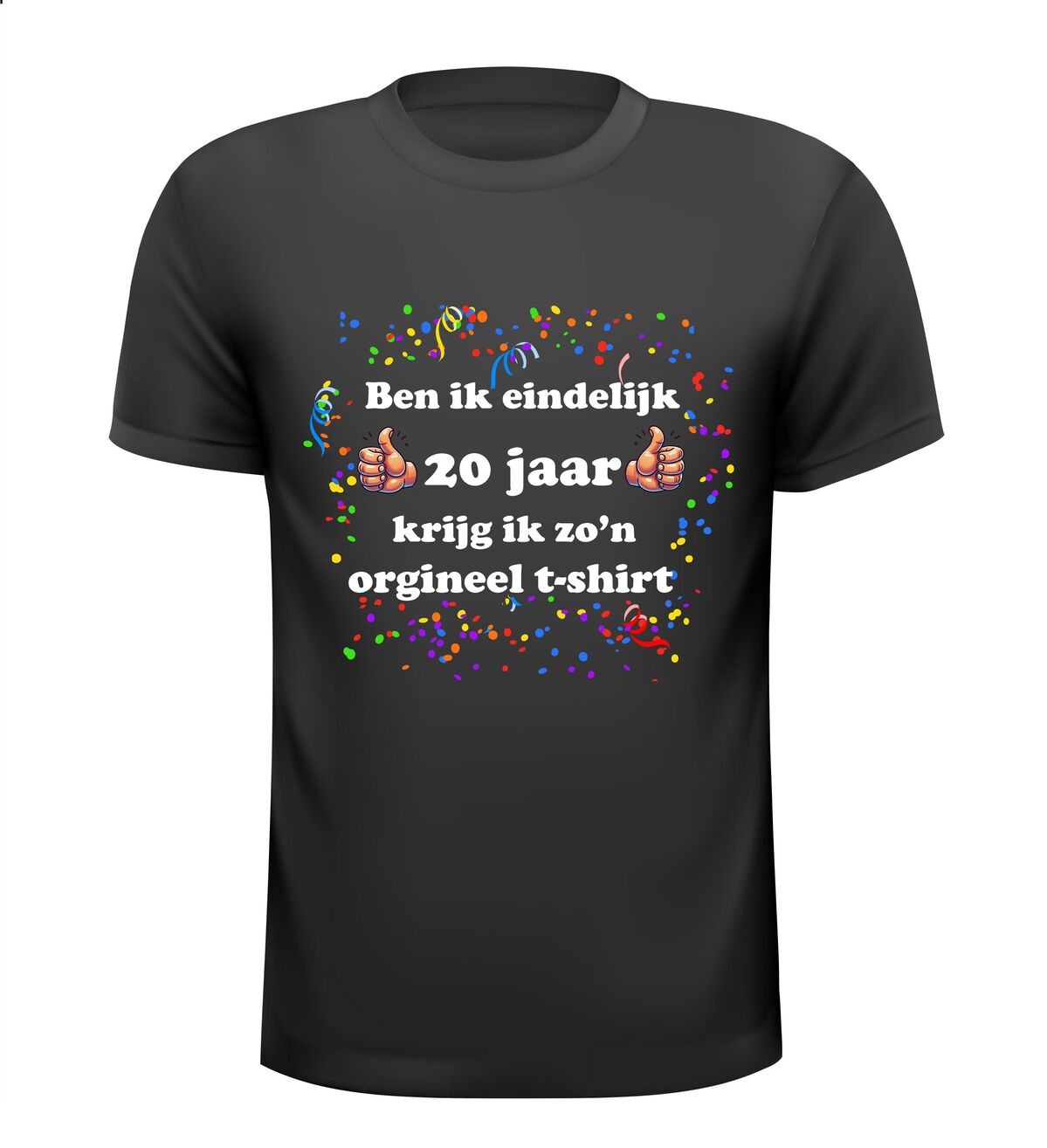 Leuk en orgineel verjaardag shirt 20 jaar feestelijk 