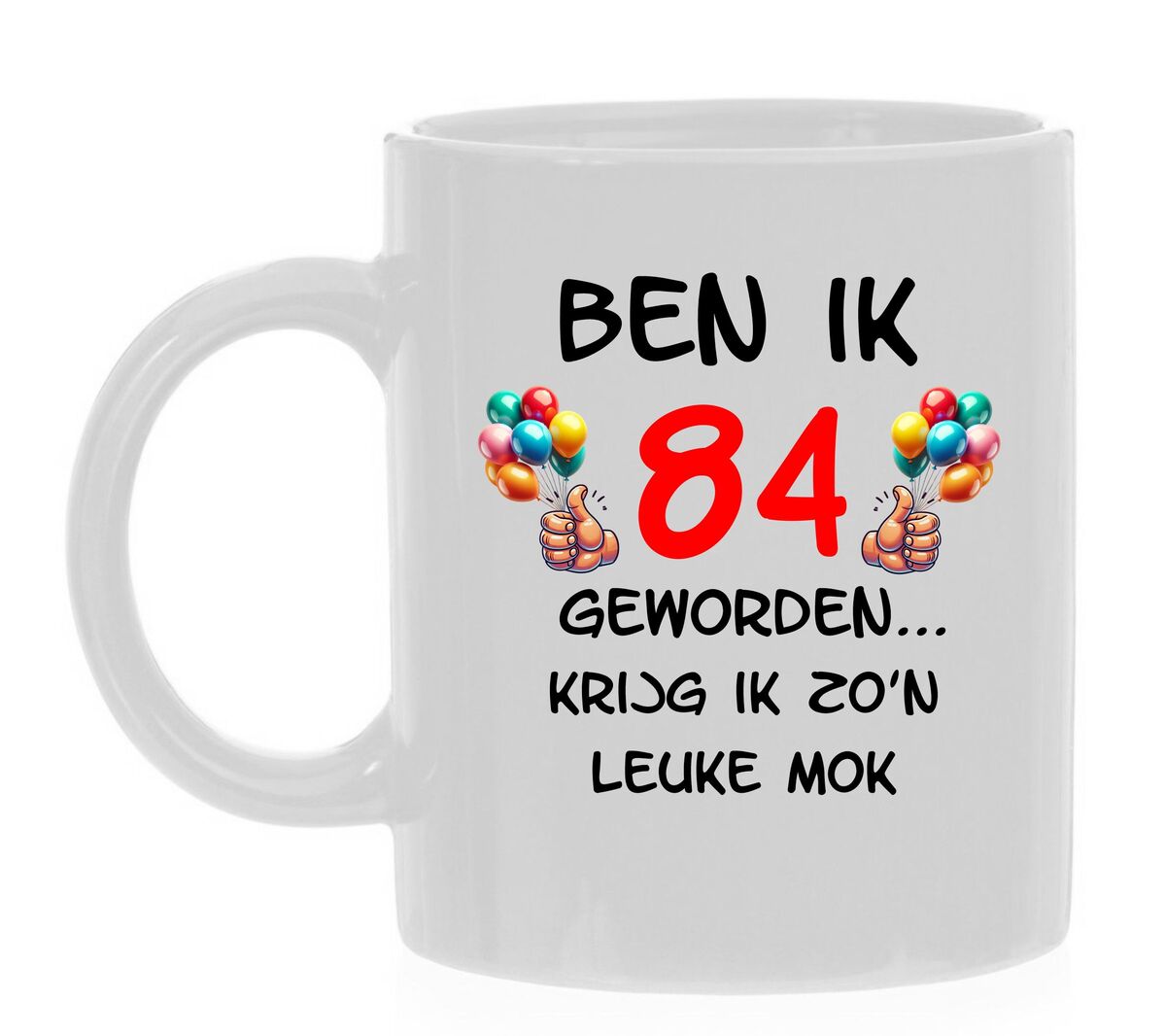 Mok cadeautje voor een verjaardag van 84 jaar leeftijds cadeau