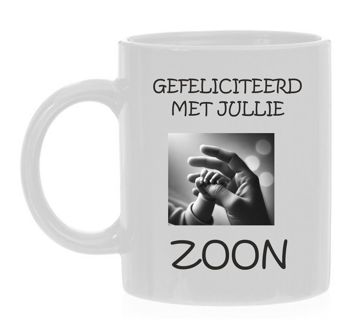 Mok gefeliciteerd met jullie zoon geboorte felicitatie kado