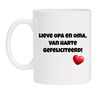 Mok Lieve Opa en Oma, Van Harte Gefeliciteerd! huwelijks cadeau