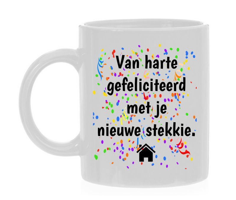 Mok Van harte gefeliciteerd met je nieuwe stekkie alleenstaand huis woning flat apartement