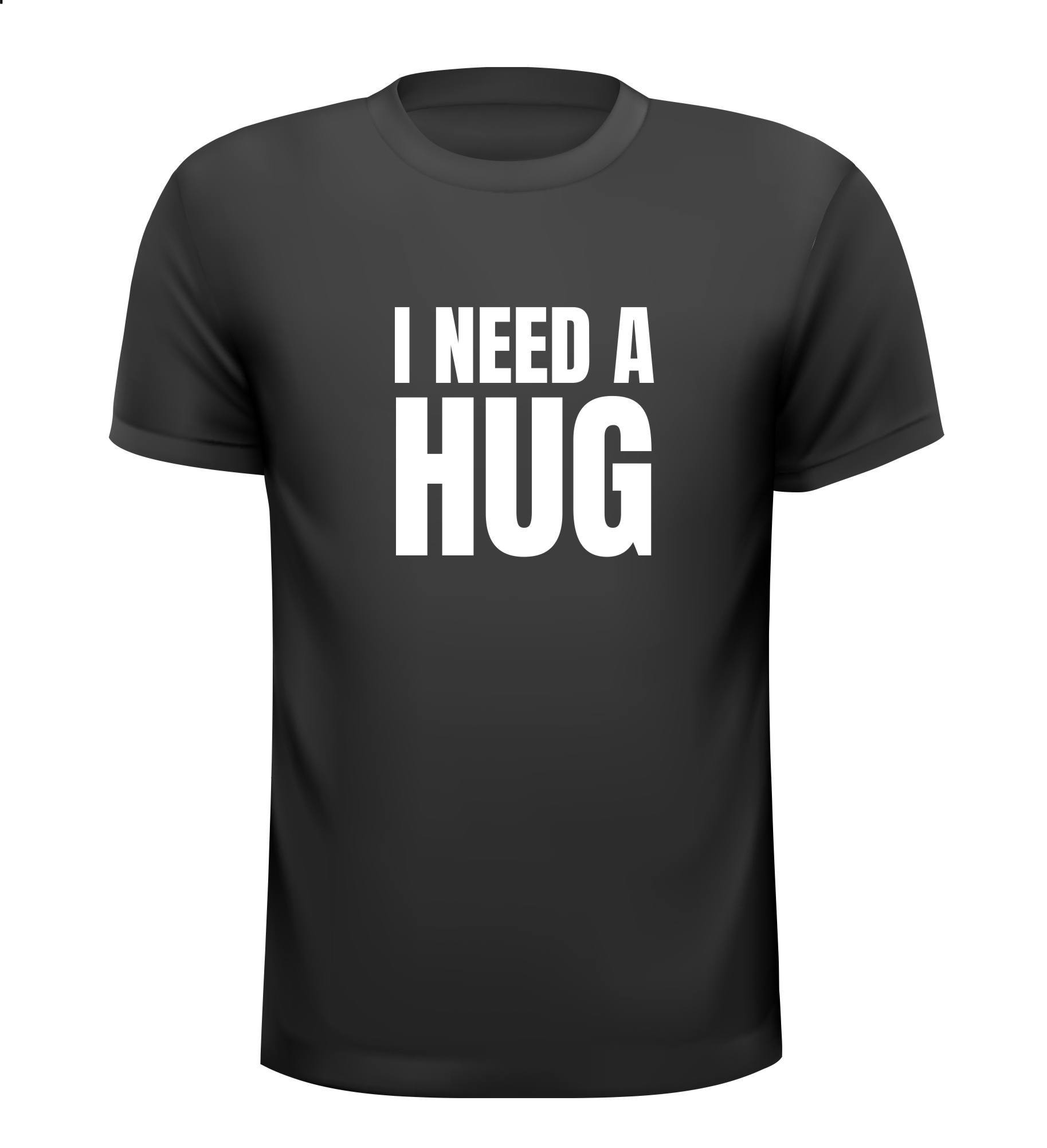 T-shirt i need a hug knuffel nodig