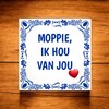 foto 2 Tegeltje moppie, ik hou van jou Valentijn cadeau lief verliefd