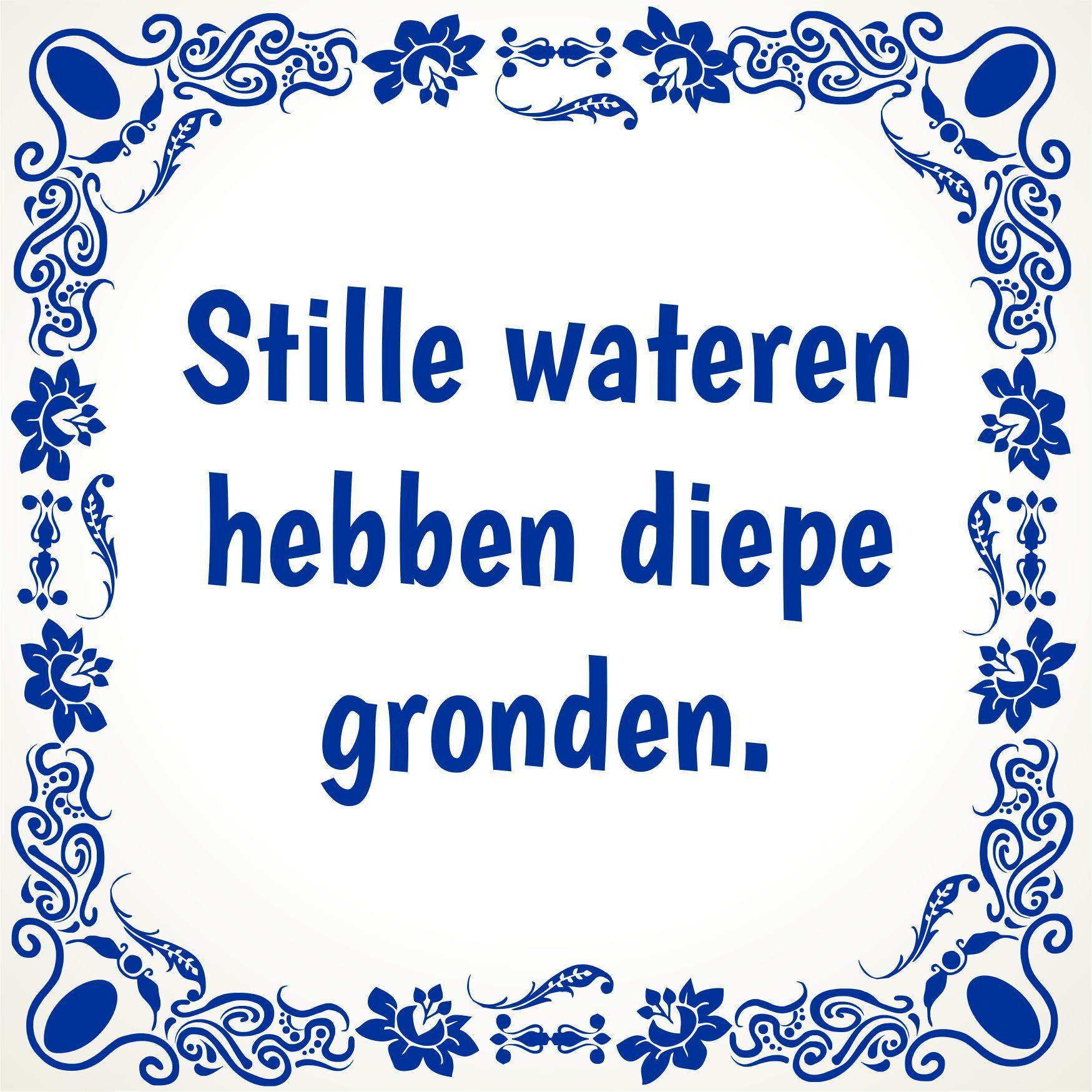 tegeltje stille wateren hebben diepe gronden