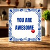 foto 2 tegeltje you are awesome geweldig Valentijn