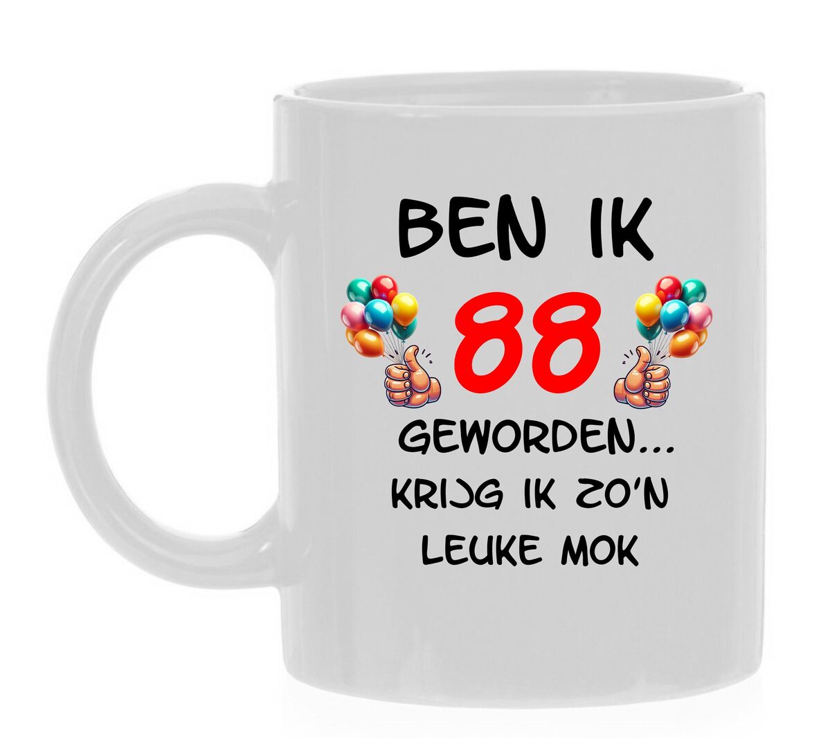 Thee of koffie mok verjaardag 88 jaar leeftijd verjaardag