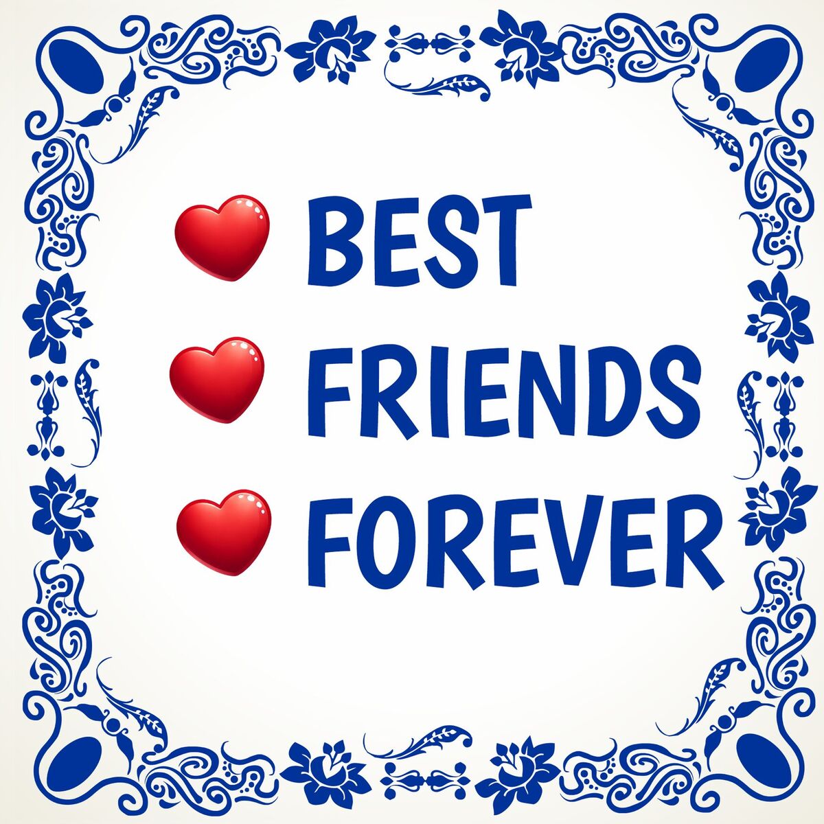 Valentijn tegel best friends forever