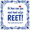 Valentijn tegeltje ik hou van jou met heel mijn reet Kado grappig gek kont