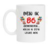 Verjaardag mok leeftijd 86 jaar feestelijk en grappig