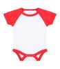 Witte romper met rode randen