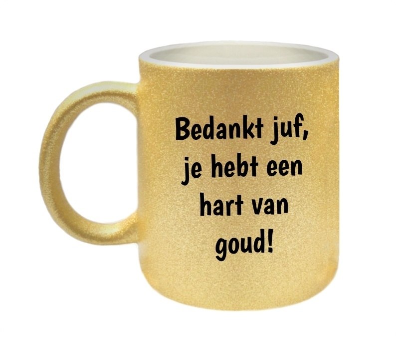 Mok Bedankt juf je hebt een hart van goud!