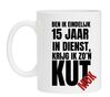Mok ben ik eindelijk 15 jaar in dienst krijg ik zon kut mok!