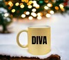 foto 7 Mok glitter goud met opdruk Diva