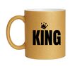 Mok glitter goud opdruk king