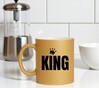 foto 2 Mok glitter goud opdruk king