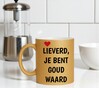 foto 2 Mok lieverd je bent goud waard gouden glitters leuk Valentijn kadootje