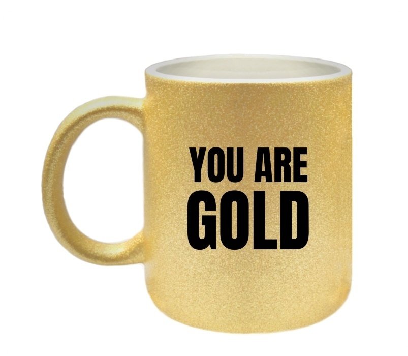 Mok you are gold glitter gouden mok