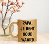 foto 4 Papa je bent goud waard glitter gouden koffie mok