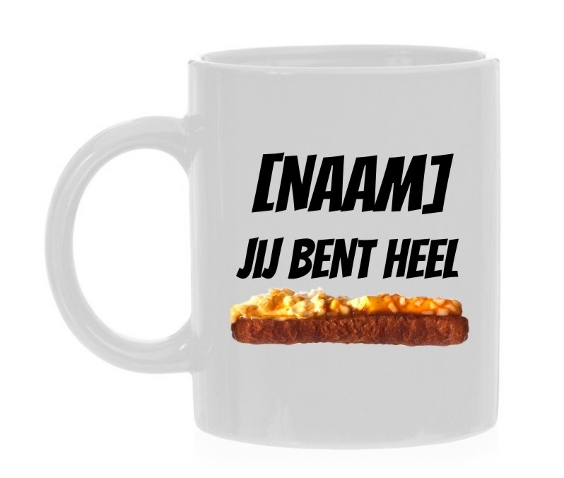 Personaliseer je unieke frikandel speciaal Valentijn koffiemok Jij bent heel speciaal