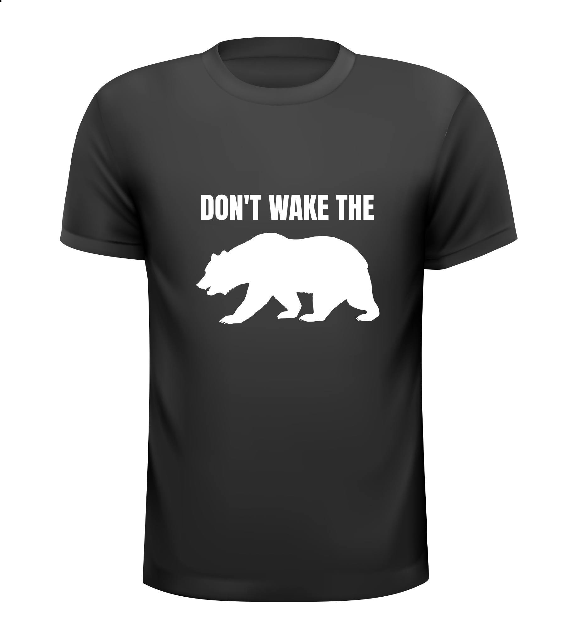 T-shirt don't wake the bear maak de beer niet wakker