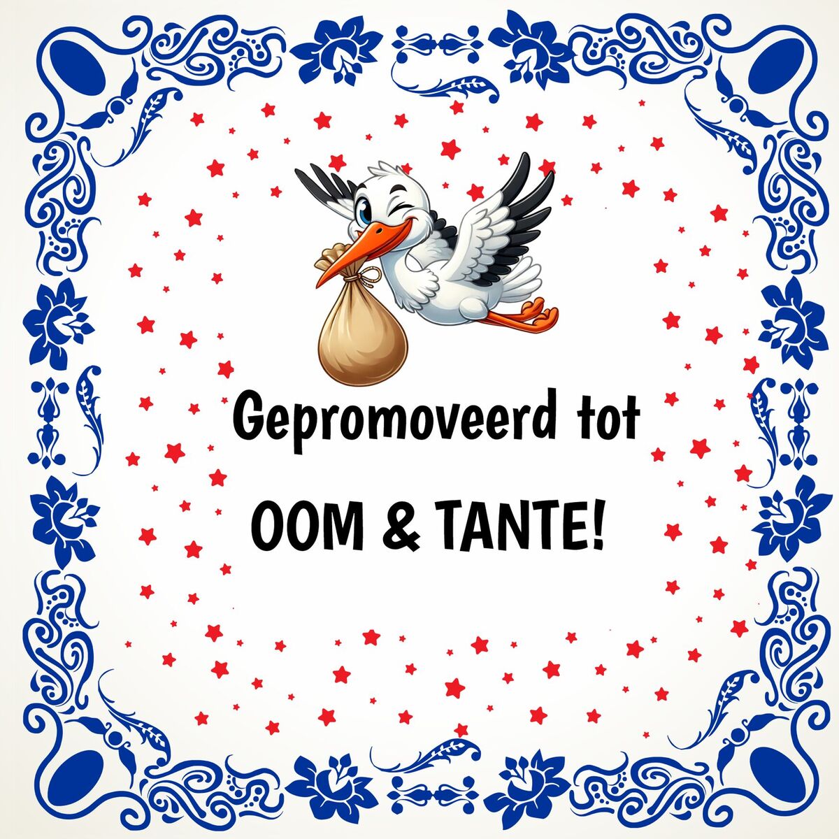 Tegel gepromoveerd tot oom en tante! in verwachting leuk cadeau