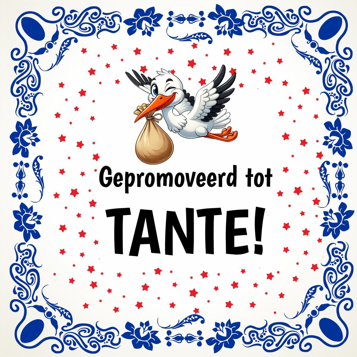 Tegel gepromoveerd tot tante! Cadeau zus schoonzus vertellen zwanger