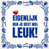Tegeltje eigenlijk ben je best wel leuk!