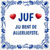 Tegeltje juf jij bent de allerliefste