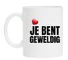 Witte koffie of thee mok jij bent geweldig