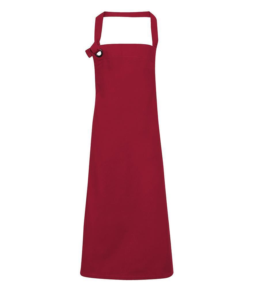 Dikke stoffen schort lang unisex Burgundy rood