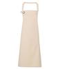 Dikke stoffen schort lang unisex naturel kleur