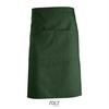 foto 1 Halflange schort in de kleur bottle groen met 2 zakken