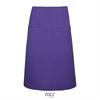 Halflange schort met 2 zakken paars