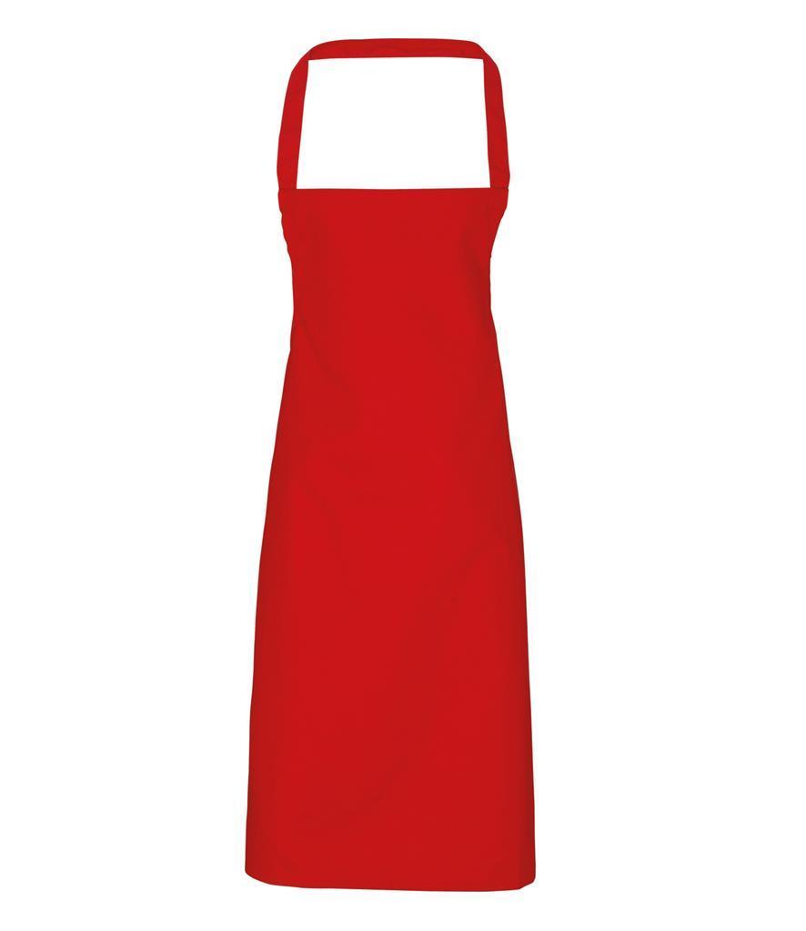 Schort lang unisex rood